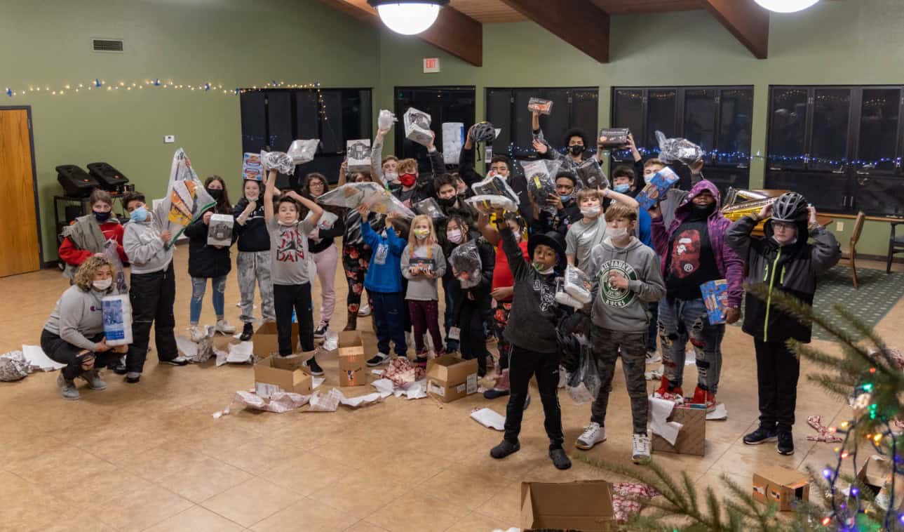 Kids with gifts