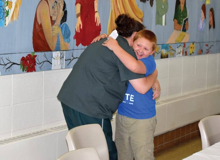 Thor and Mom Hugging